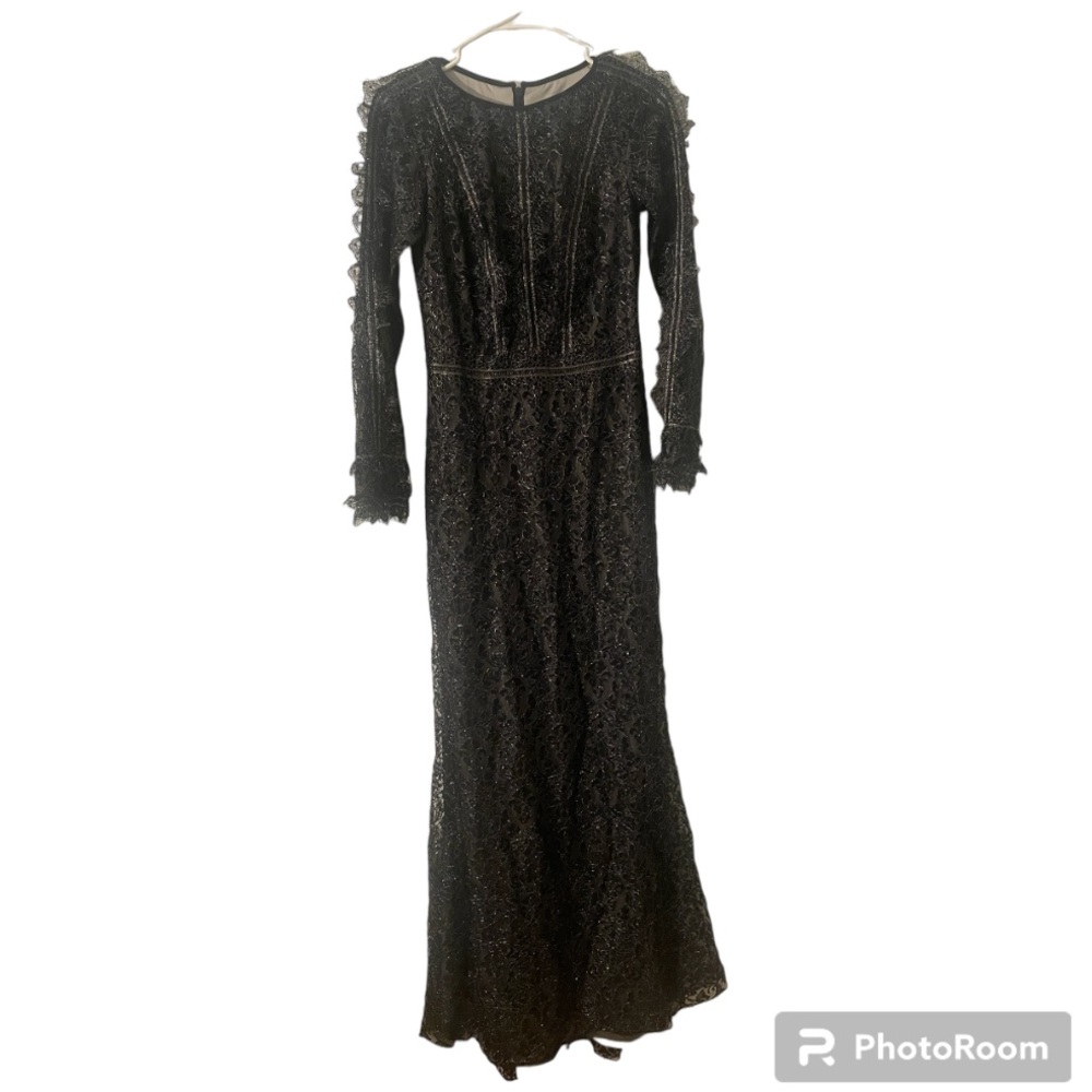 Tadashi black and sliver long dress